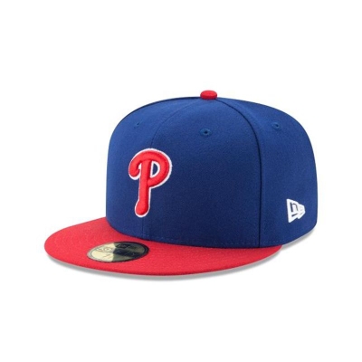 Philadelphia Phillies Gorra | New Era MLB Authentic Collection 59fifty Fitted Cap Mexico - Azules